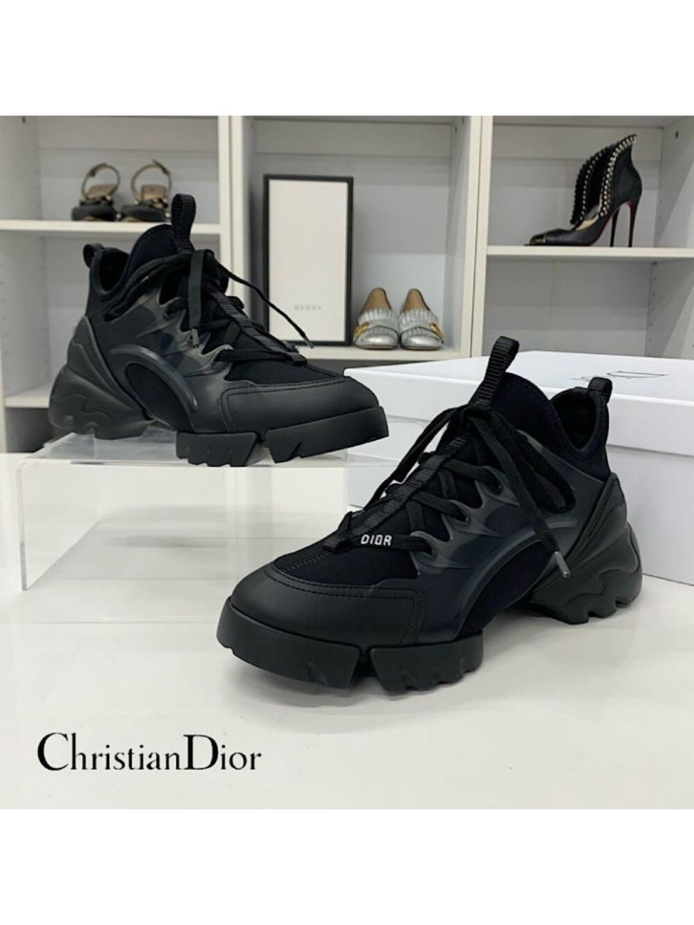Dior D-connect Rubber Fabric Sneakers